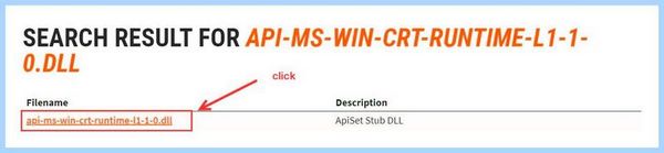 Api ms win crt runtime (runtime, your computer, api-ms-win-crt-runtime-l1-1-0 file, Redistributable Visual, Visual Redistributable) Api ms win crt runtime