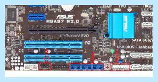 Asrock подключение передней панели