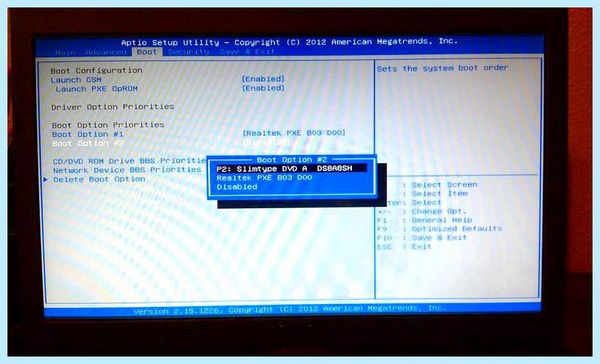 Asus boot option Add New