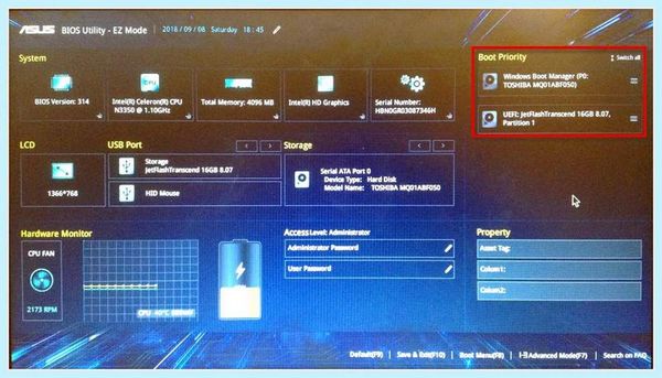 Asus ez mode