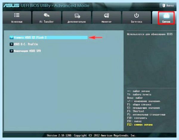 Asus flash bios