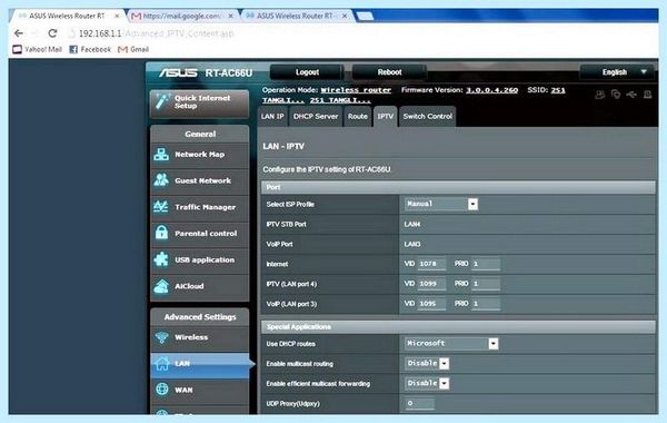Asus как зайти в роутер