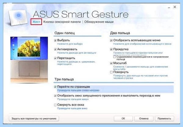 Asus smart gesture что это