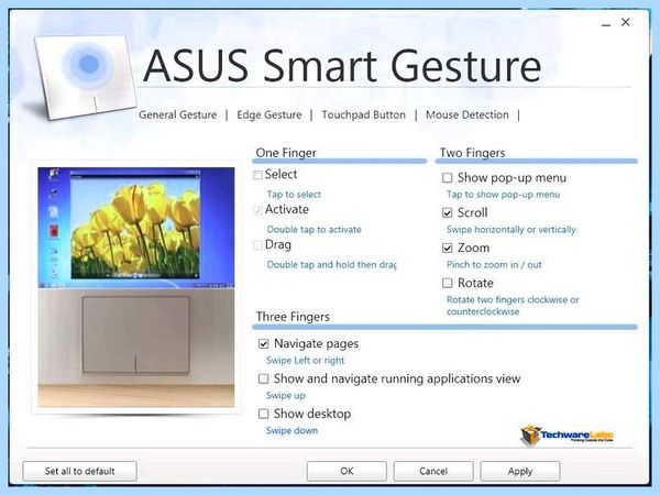 Asus smart gesture что это тачпаду во время набора