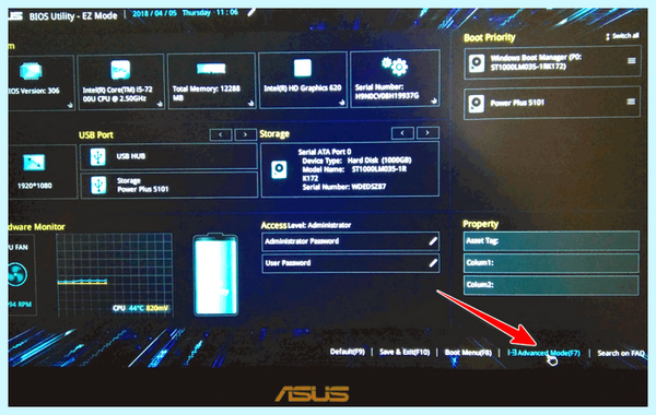Asus uefi bios