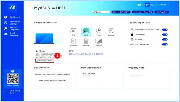 Asus uefi bios