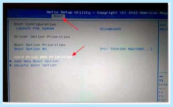 Asus установка windows 7 с флешки