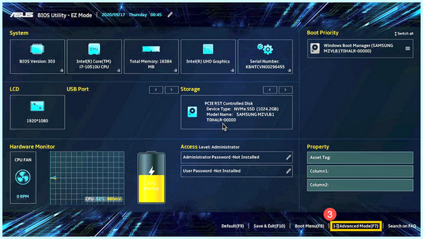 Asus загрузка с диска