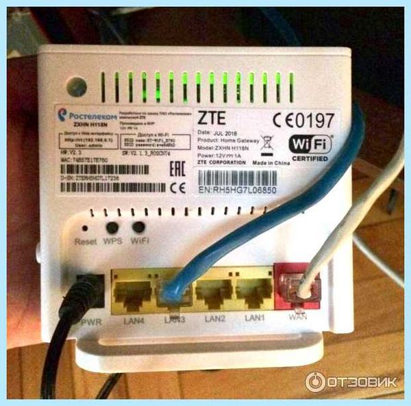 Wi fi zte h118n