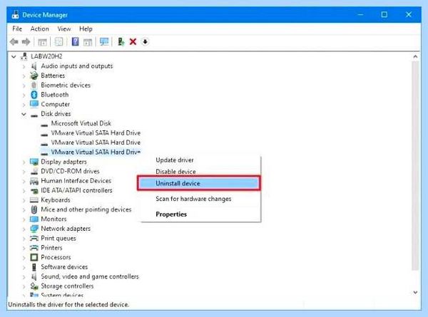 Win 10 видит
