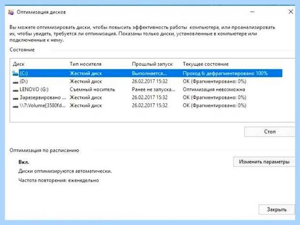 Windows 10 дефрагментация