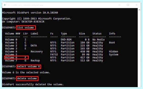Windows 10 diskpart