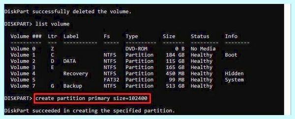 Windows 10 diskpart