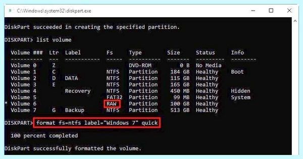 Windows 10 diskpart