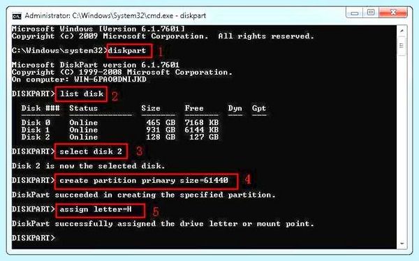 Windows 10 diskpart