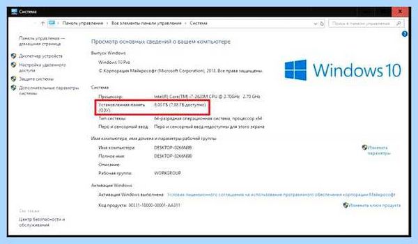 Windows 10 доступна не вся оперативная память