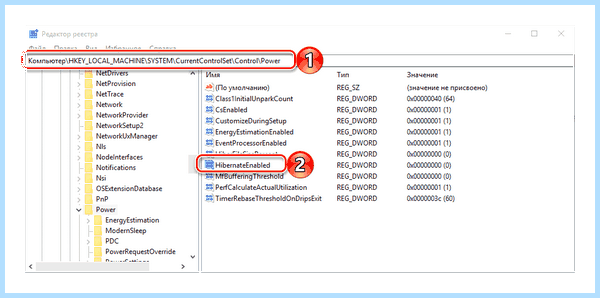 Windows 10 enterprise отключить гибернацию
