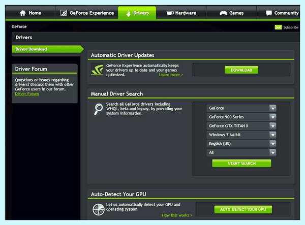 Windows 10 nvidia driver