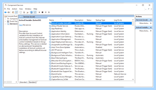 Windows 10 services
