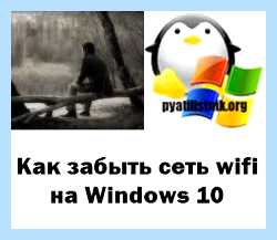 Windows 10 забыть сеть