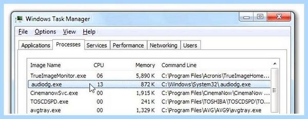 Audiodg exe что за процесс
