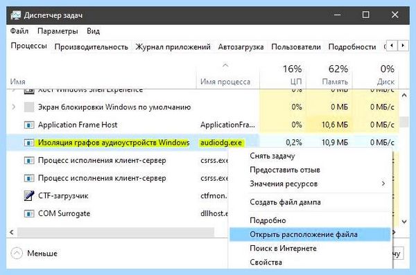 Audiodg exe изоляция графов аудиоустройств windows Обновление аудио