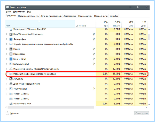 Audiodg exe изоляция