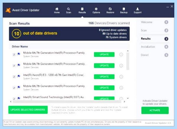 Avast driver updater