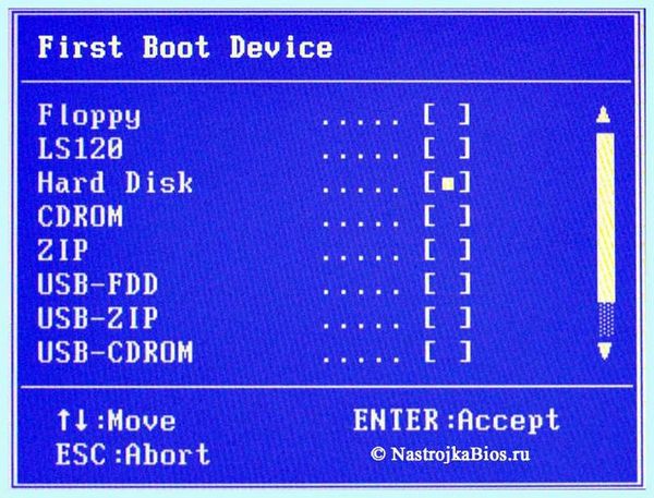 Bios boot priority
