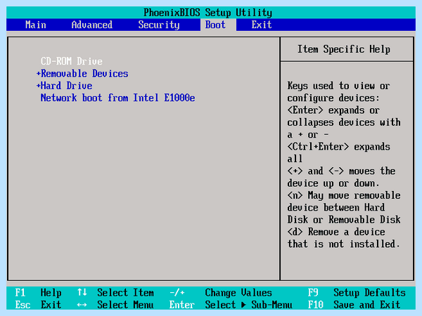 Bios boot priority