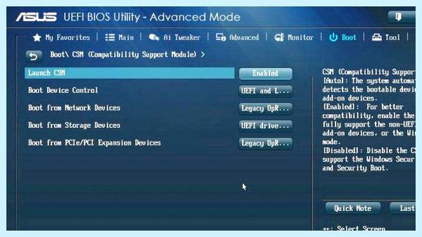 Csm support что это (support, Secure Boot, Launch биосе, материнской платы) Csm support что это