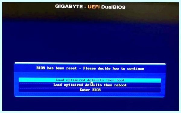 Bios has been reset (bios, reset, defaults then, optimized defaults then, optimized defaults, После этого) Bios has been reset