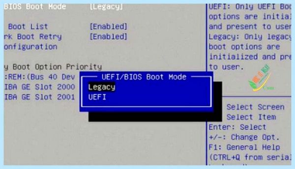 Bios legacy boot of uefi появления такой