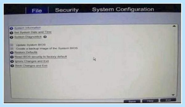 Bios на ноутбуке hp