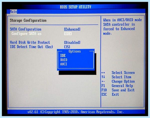 Bios режим ahci