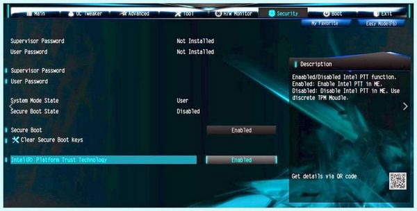 Bios tpm что это