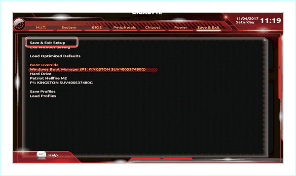 Bios uefi utility