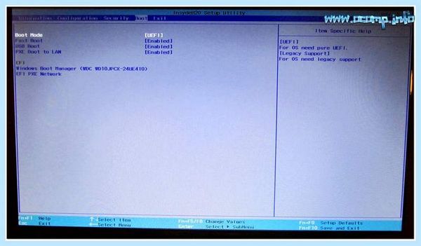 Bios в lenovo