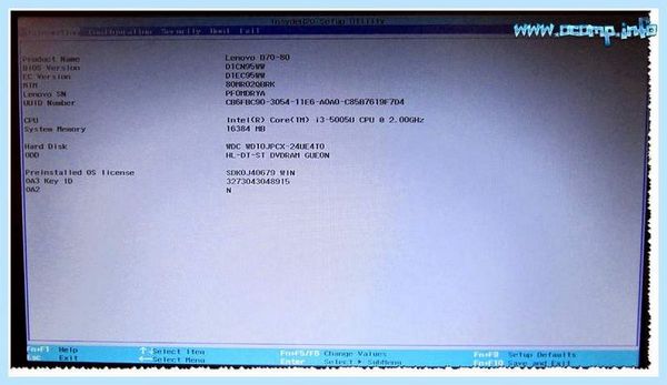 Bios в lenovo