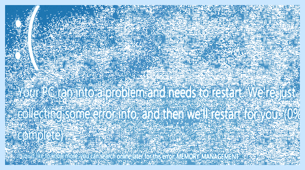 Blue screen memory management