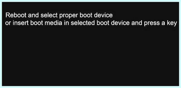 Boot device and press a key