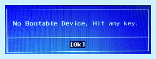 Boot device and press a key