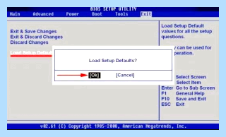 Boot device and press a key