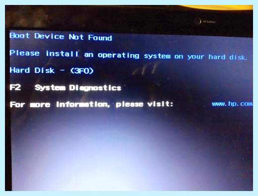 Boot device not found 3f0 самостоятельно, обратитесь