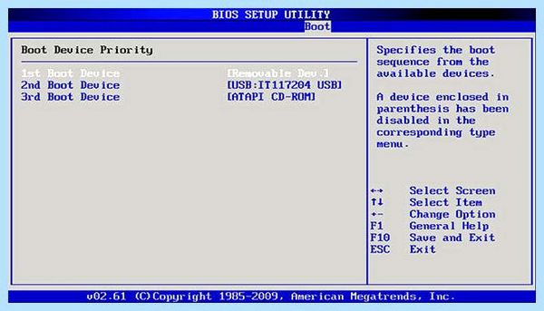 Boot device priority что это того, чтобы БИОС