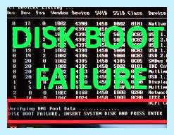 Boot disk failure