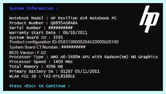 Boot menu hp (boot, menu, boot order, Step Press) Boot menu hp