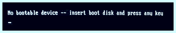 Bootable device was not found