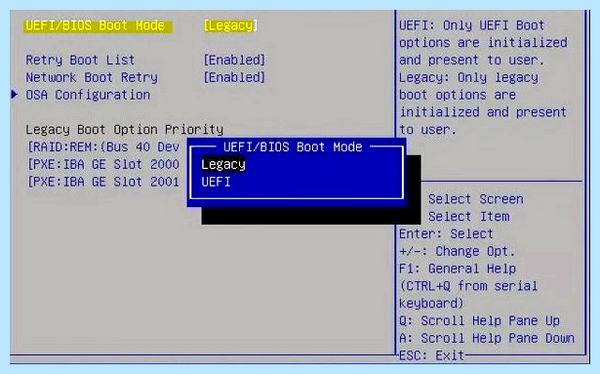 Bootable device was not found