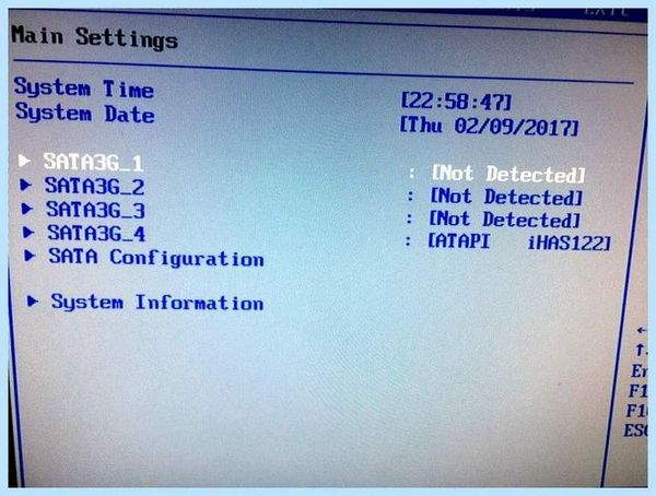 Bootable device was not found